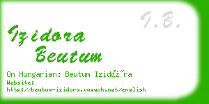 izidora beutum business card